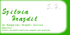 szilvia hrazdil business card